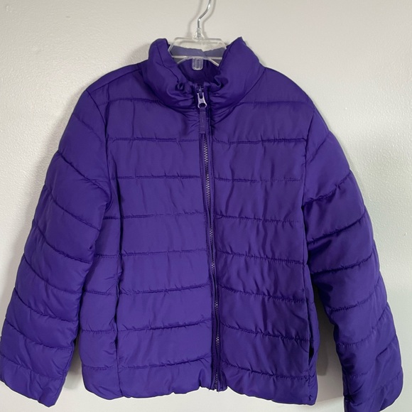 The Children's Place Bold Purple Puffer Jacket kids size medium 7/8 - Picture 1 of 5